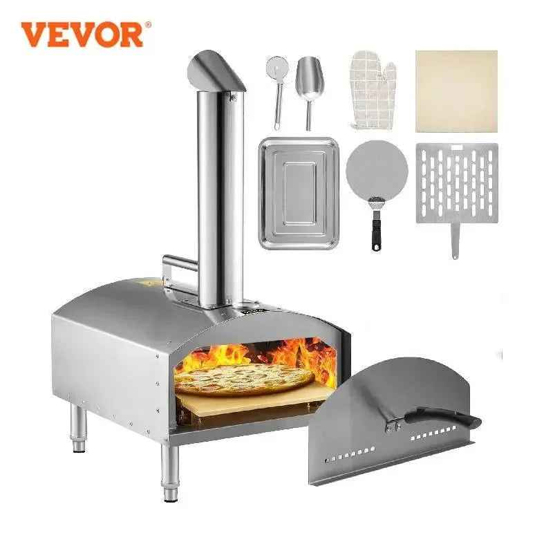 Four À Pizza | VEVOR  | INOX Au bois